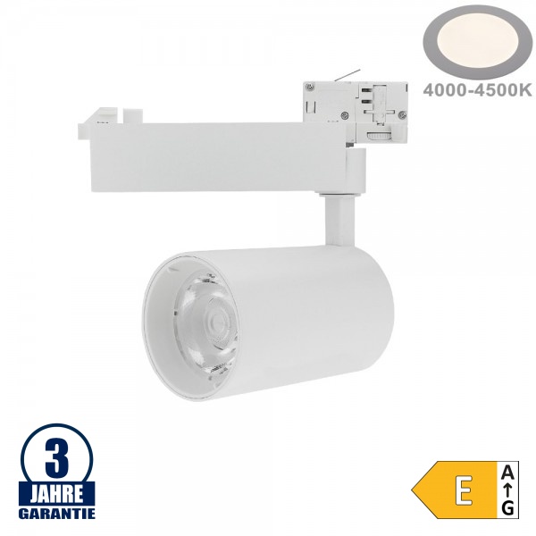 25W LED COB 3Ph. Schienenstrahler Professional Neutralweiß